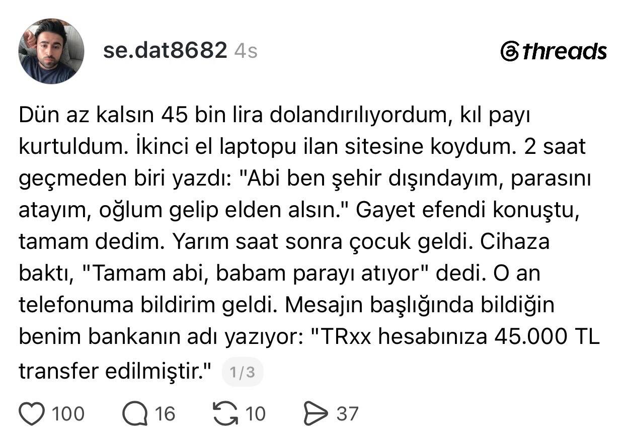 Bilgisayar satarken dolandırılacakmış